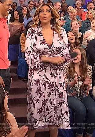 Wendy’s floral wrap dress on The Wendy Williams Show