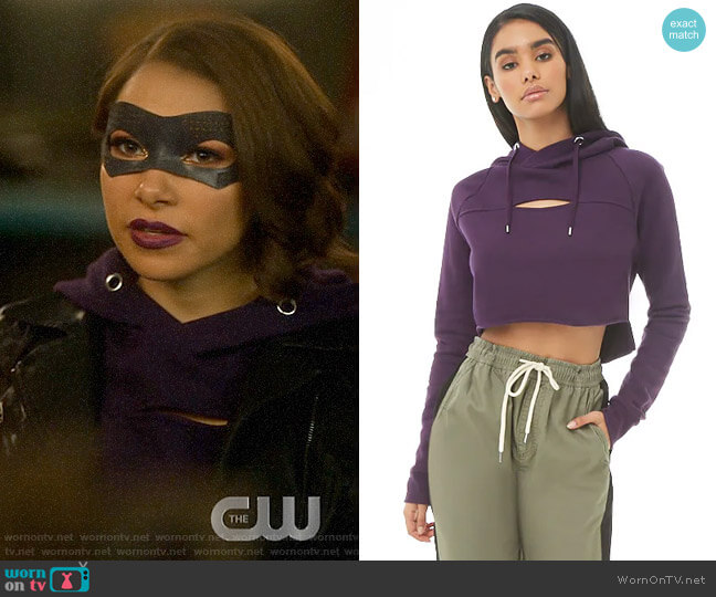 Forever 21 Hooded Fleece Cutout High-Low Pullover worn by Nora West-Allen (Jessica Parker Kennedy) on The Flash