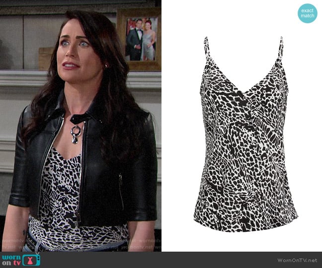 Frame Classic Silk Cami worn by Quinn Fuller (Rena Sofer) on The Bold and the Beautiful