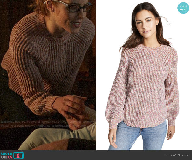 Frame Marled Crew Sweater worn by Felicity Smoak (Emily Bett Rickards) on Arrow
