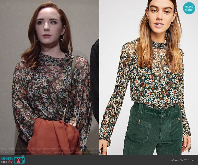 Free People All Dolled Up Blouse worn by Mariah Copeland (Camryn Grimes) on The Young and the Restless