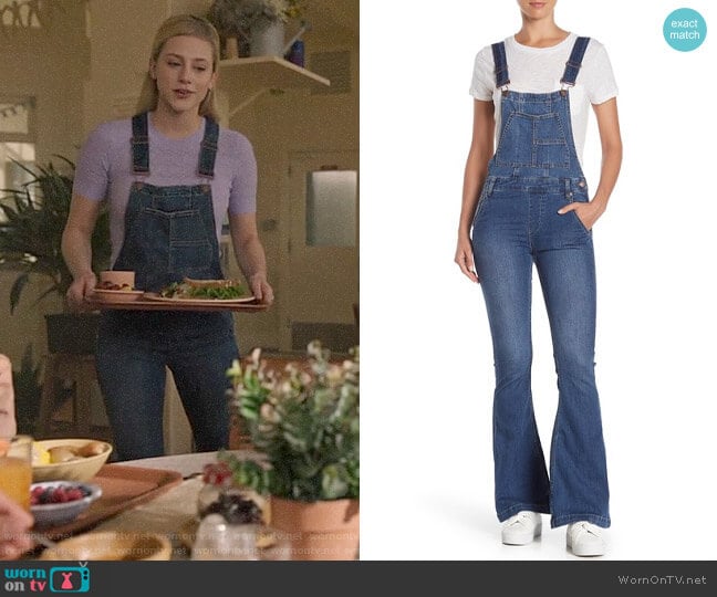 Free People Carly Flare Overalls worn by Betty Cooper (Lili Reinhart) on Riverdale