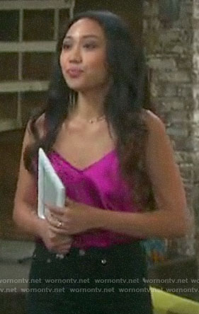 Haley's pink cami on Days of our Lives