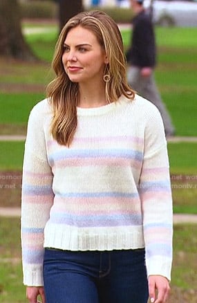 Hannah’s pastel striped sweater on The Bachelorette