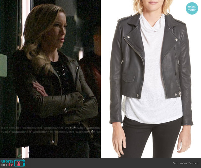 IRO Ashville Jacket worn by Laurel Lance (Katie Cassidy) on Arrow