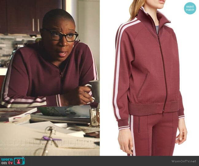 WornOnTV: Hen’s burgundy stripe sleeve track jacket on 9-1-1 | Aisha ...