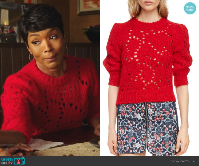 Sinead Pointelle Sweater by Isabel Marant Étoile worn by Athena Grant (Angela Bassett) on 9-1-1
