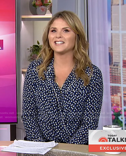 Jenna’s blue printed top on Today