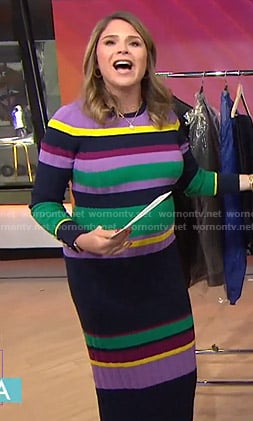 Jenna’s multicolored striped dress on Today