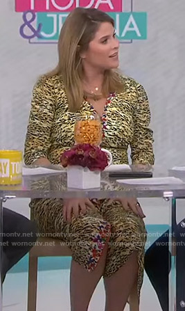 Jenna's yellow tiger print dress on Today