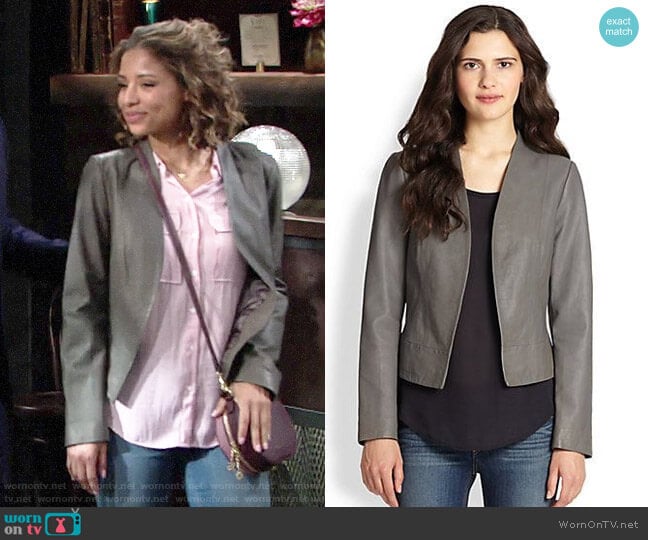 Joie Venette Jacket worn by Elena Dawson (Brytni Sarpy) on The Young and the Restless