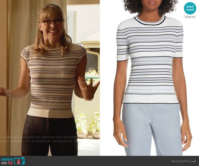 Judith & Charles Andante Stripe Sweater worn by Kara Danvers (Melissa Benoist) on Supergirl