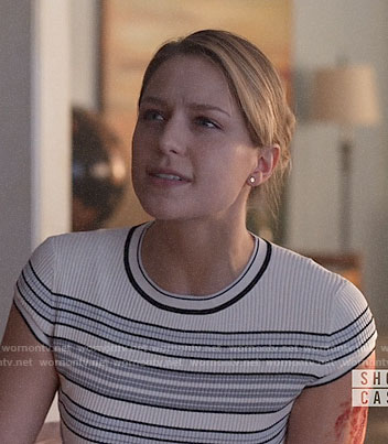 Kara’s striped sweater on Supergirl