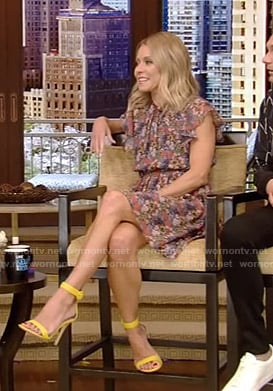 WornOnTV: Kelly’s floral print ruffled dress on Live with Kelly and ...