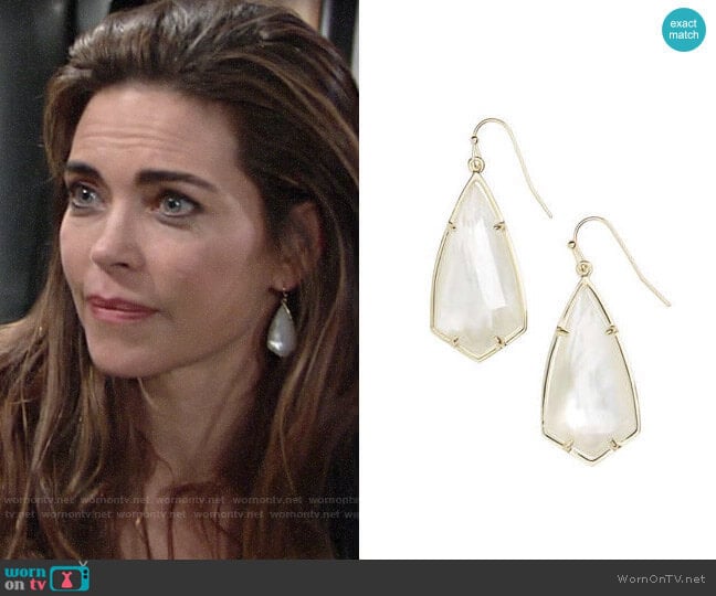Kendra Scott Carla Earrings worn by Victoria Newman (Amelia Heinle) on The Young & the Restless