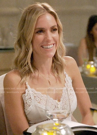 Kristin's white lace cami on Very Cavallari