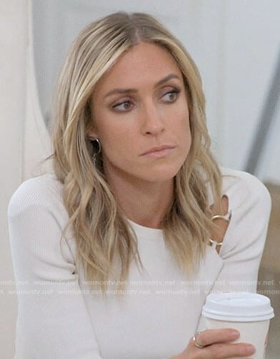 Kristin's white ring detail top on Very Cavallari