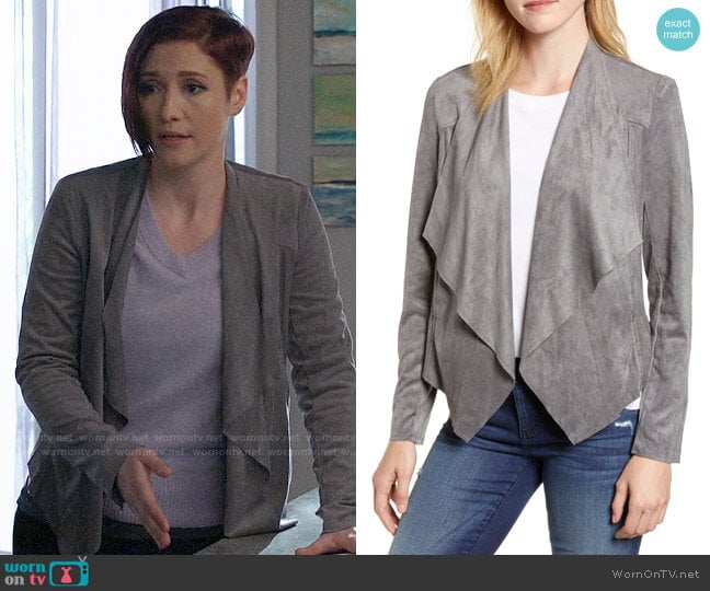 KUT from Kloth Tayanita Faux Suede Jacket worn by Alex Danvers (Chyler Leigh) on Supergirl