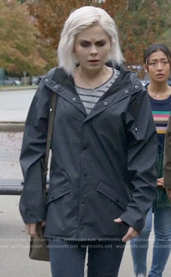 Liv's navy rain jacket on iZombie