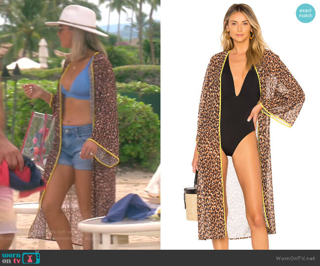 The Dunn Kimono by Lovewave worn by Teddi Mellencamp Arroyave on The Real Housewives of Beverly Hills