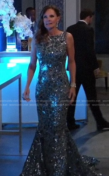 Lucy’s sequin Nurse’s Ball gown on General Hospital