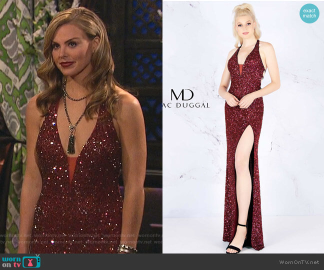 WornOnTV Hannah s red sequin gown on The Bachelorette Hannah Brown Clothes and Wardrobe from TV