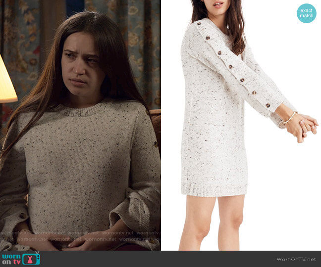 Donegal Sweater Dress by Madewell worn by Becca Gelb (Gideon Adlon) on The Society