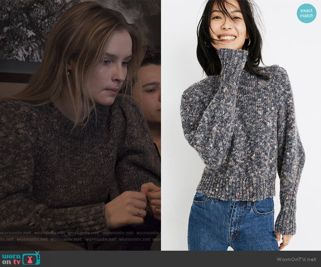 Pleat-Shoulder Pullover Sweater by Madewell worn by Elle (Olivia DeJone) on The Society