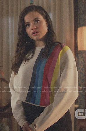 Maggie's rainbow striped sweatshirt on Charmed