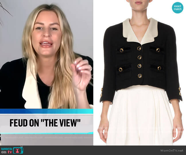 Wool Crop Blazer by Marc Jacobs worn by Morgan Stewart on E! News