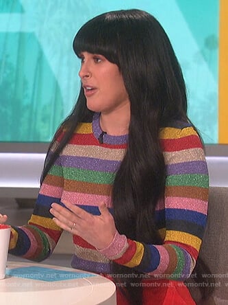 Rumer Willis’s striped sweater on The Talk