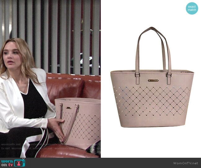 Michael Kors Violet Bag worn by Summer Newman (Hunter King) on The Young and the Restless