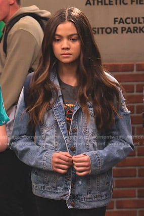 Nick’s distressed denim jacket on No Good Nick