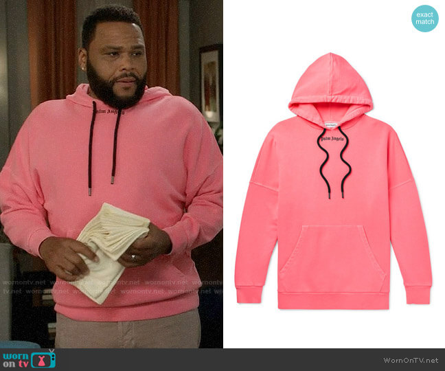 Palm Angels Oversized Logo Hoodie worn by Andre Johnson (Anthony Anderson) on Blackish
