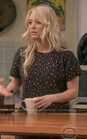 Penny's floral tee on The Big Bang Theory