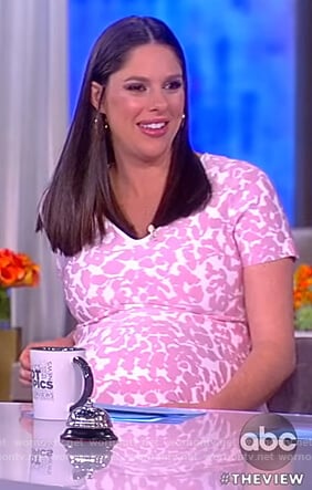 Abby's pink printed dress on The View