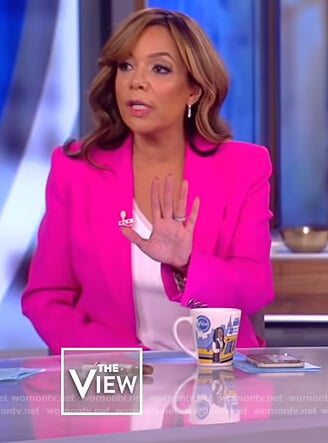 Sunny's hot pink blazer on The View
