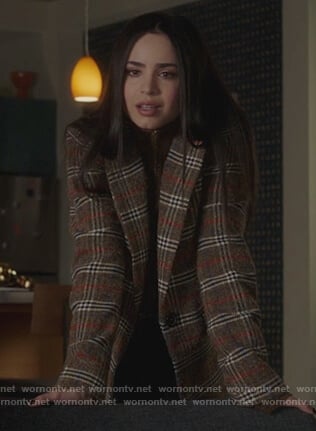 Ava’s plaid coat on Pretty Little Liars The Perfectionists