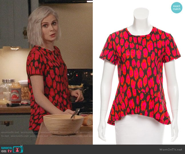 Proenza Schouler Ikat Print Asymmetrical Top worn by Liv Moore (Rose McIver) on iZombie