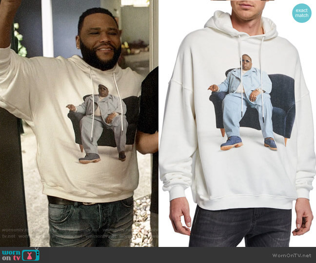 R13 Notorious B.I.G. Graphic Hoodie worn by Andre Johnson (Anthony Anderson) on Blackish