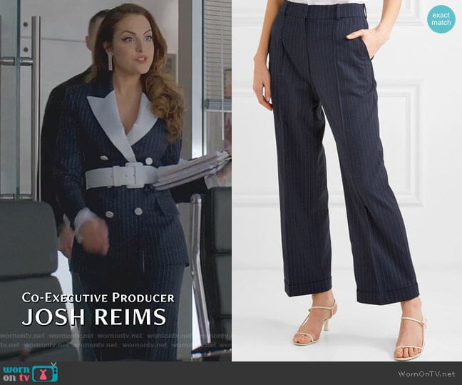 Charlie Pants by Racil worn by Fallon Carrington (Elizabeth Gillies) on Dynasty