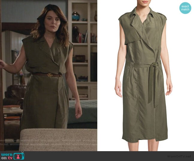 Bailee Trench Dress by Rag & Bone worn by Heather Hughes (Betsy Brandt) on Life in Pieces