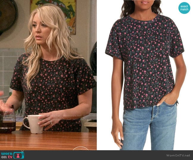Penny’s floral tee on The Big Bang Theory