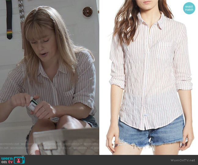 Farrah Stripe Shirt by Rails worn by Cassandra Pressman (Rachel Keller) on The Society