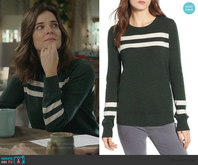 Marlowe Sweater by Rebecca Minkoff worn by Heather Hughes (Betsy Brandt) on Life in Pieces