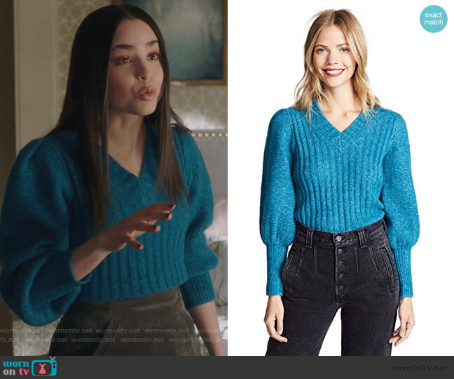 Lofty Sweater by Rebecca Taylor worn by Ava Jalali (Sofia Carson) on Pretty Little Liars The Perfectionists