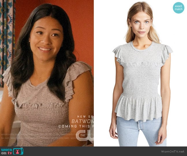 Rebecca Taylor Smocked Jersey Top worn by Jane Villanueva (Gina Rodriguez) on Jane the Virgin