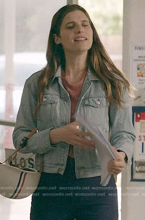Rio's denim jacket on Bless This Mess