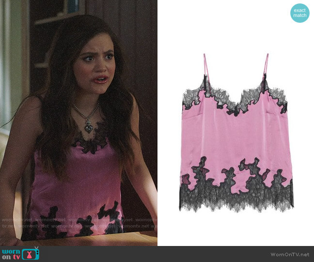 Robert Rodriguez Lace Trim Camisole worn by Maggie Vera (Sarah Jeffery) on Charmed