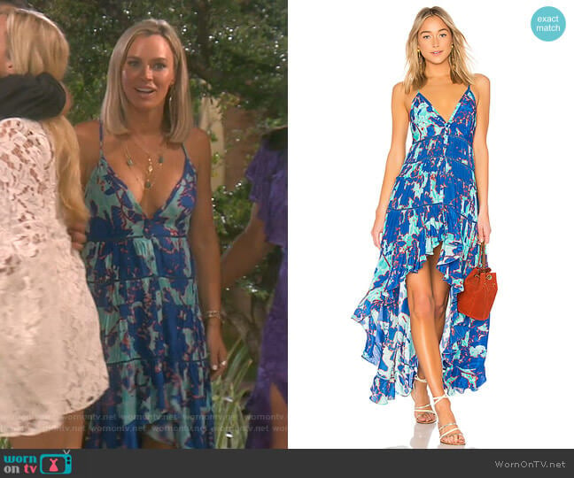 Folium Dress by Rococo Sand worn by Teddi Mellencamp Arroyave on The Real Housewives of Beverly Hills